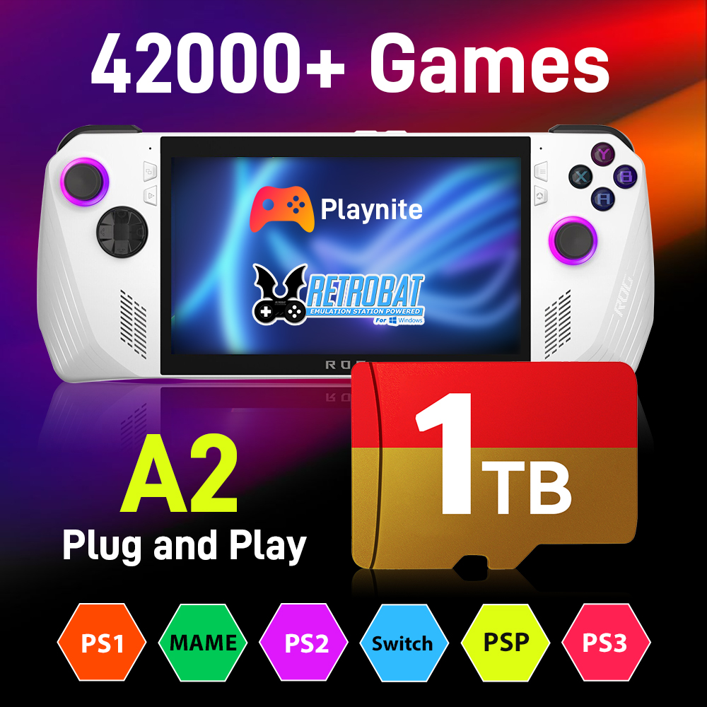 Retro Gaming Play Zone - 1 TB Spielkarte mit 42000+ Retro/AAA-Spielen