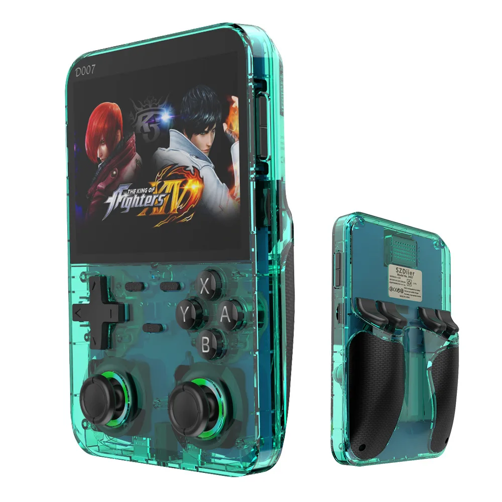 Retro Gaming Console Handheld - D007 Tragbare Videospielkonsolen 3,5-Zoll-IPS-Bildschirm Handheld-Game-Player Open-Source-System