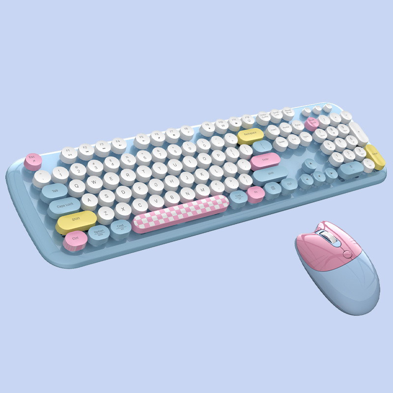 Retro Gaming Kc - Candy Color Retro Round Key Wireless