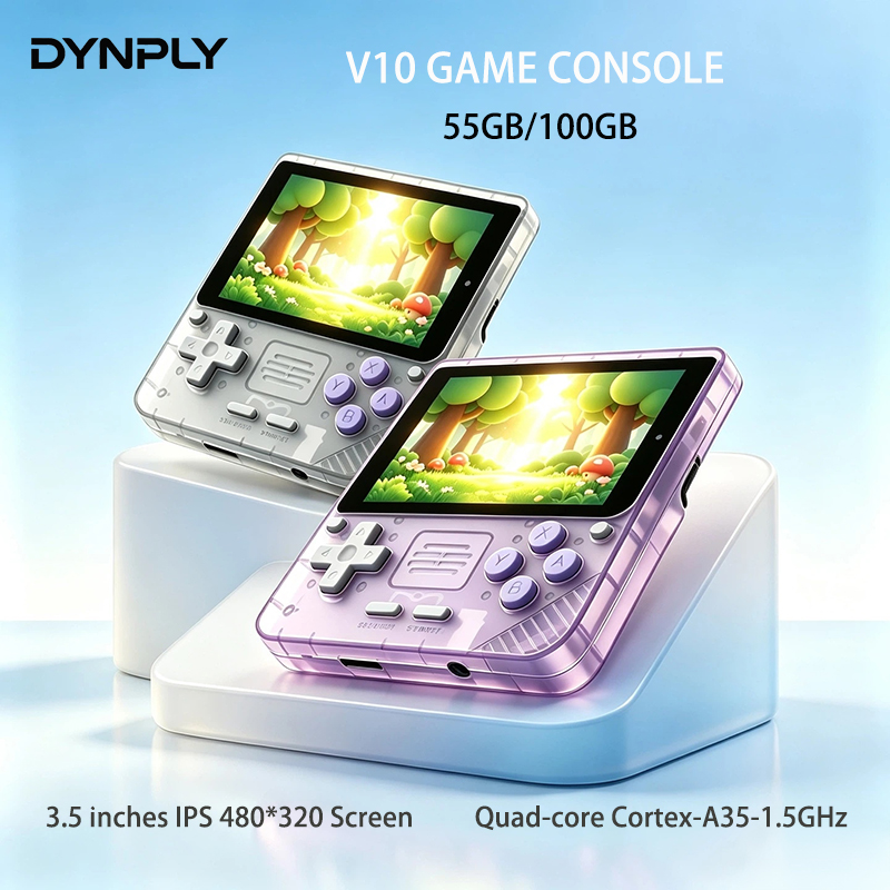 Retro Gaming Console Handheld - POWKIDDY V10 3,5-Zoll IPS Oca HD