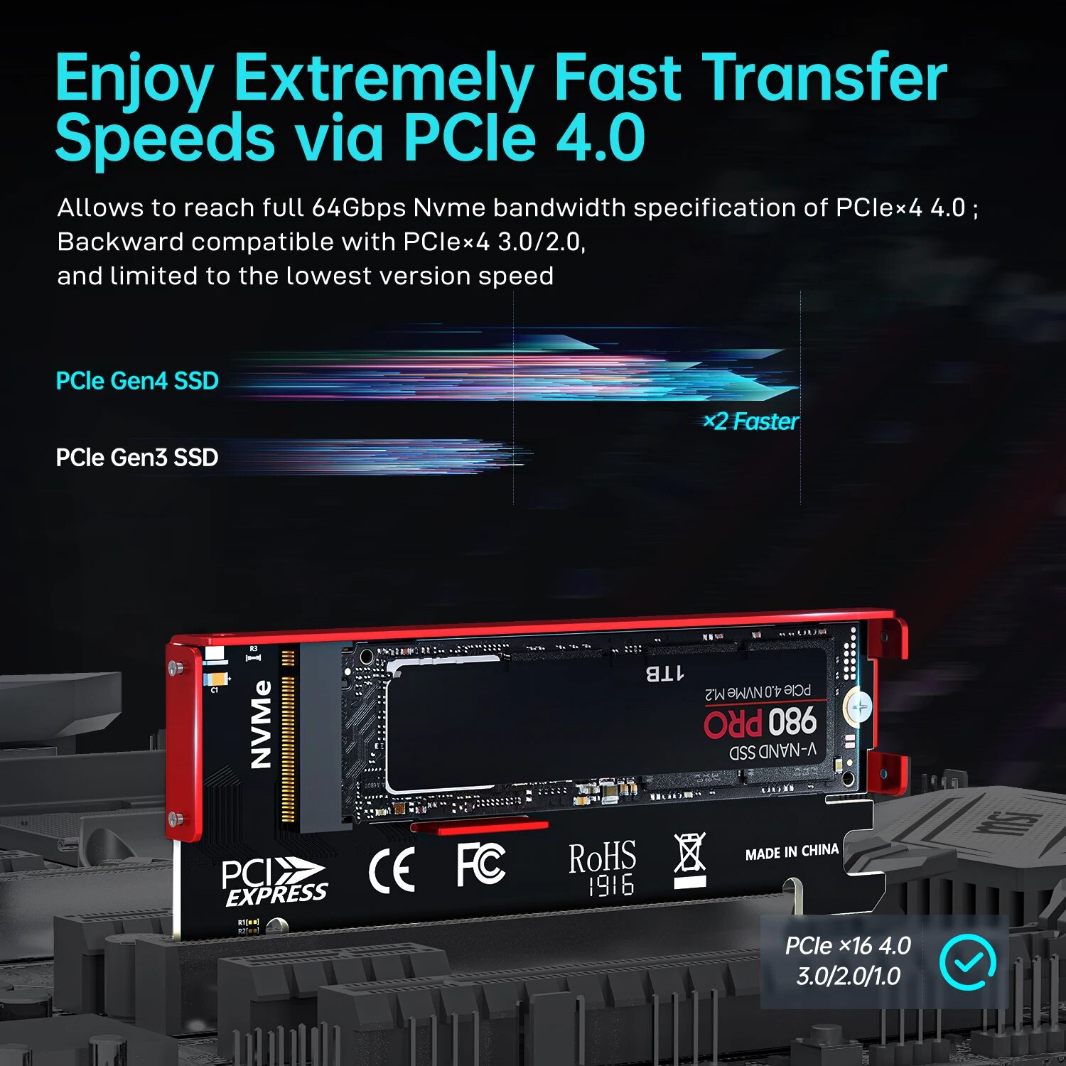 Jeyi m.2 nvme zu pcie 4,0x16 a – Samsung Ssd 990 Pro Bewertung und Preis