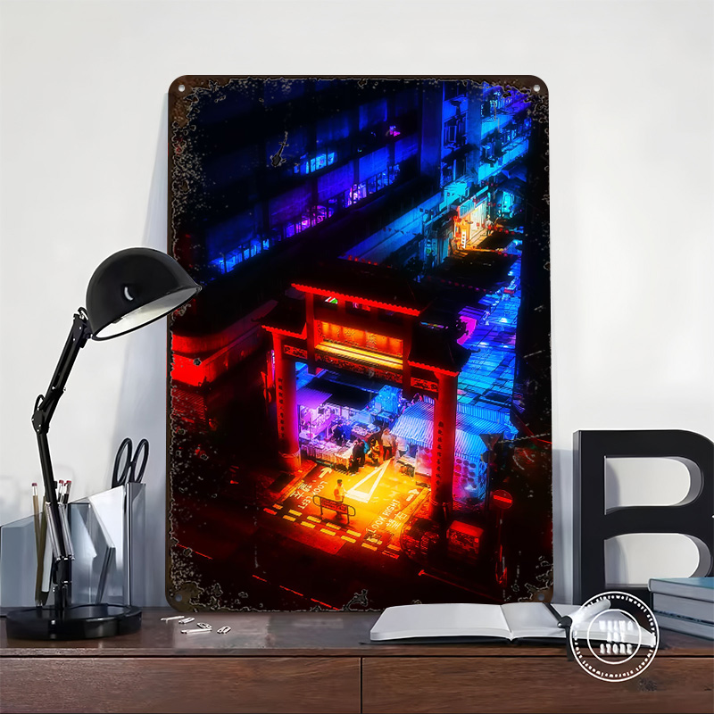 Hong Kong Blue Market Poster,  – Retro Gaming Market Bewertung und Preis